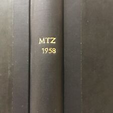 MTZ Motortechnische Zeitschrift Jahrgang 1958 19. Jahrgang Jan.-Dez. gebunden