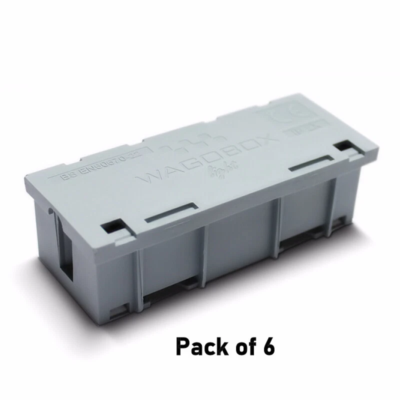 WAGO Junction Box Enclosure Grey Multipurpose Light Pack of 6