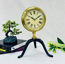 Antique Maritime Nautical Style Desk Stand Analog Clock Office Desk Decorative