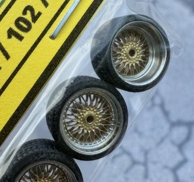 Olavo Scale Wheels 081 Gold Deep Dish 11mm Custom Wheels 1:64