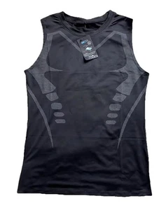 Neu mit Etikett Unisex schwarz feuchtigkeitsableitendes Kompressions-Sport-Tanktop 3XL - Bild 1 von 2
