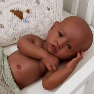 16 inch Full Body Silicone Baby Dolls, Realistic African American Reborn Doll... - Bild 1 von 7
