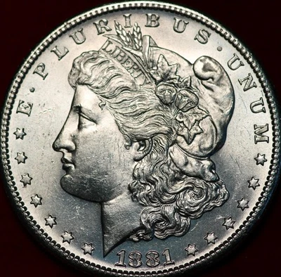 Uncirculated 1881-S San Francisco Mint Silver Morgan Dollar - Image 1 of 2
