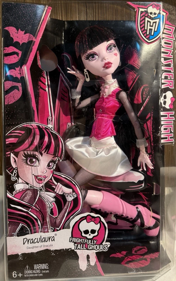 Monster High espantosamente altos ghouls - Draculaura - Muñeca 17" 2014 NRFB rara Foto 1 de 4