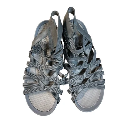 Sandalias de cuña cómodas con tiras gladiador grises Sammie Bare Traps para mujer talla 8 M Foto 1 de 4