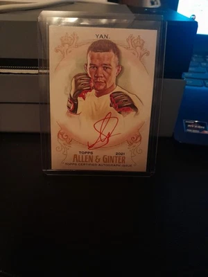 Petr Yan 2021 TOPPS Allen and Ginter RED INK AUTOGRAPH MMA UFC - Image 1 of 2