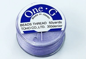 One-G Beading Nylon Light Lavender by Toho - Picture 1 of 2