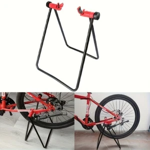 Adjustable Height Vertical Bike Stand - Foldable Metal Floor-Mounted Bike Rack - Picture 1 of 15