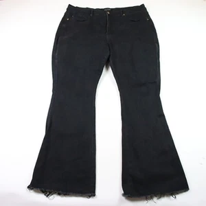 Pantalones de mezclilla Judy azules acampanados para mujer 20 W negros elásticos tiro alto retro gótico hippie - Imagen 1 de 13