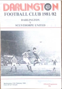 Darlington V Scunthorpe United - 1981/82 Division 4 - 17th February 1982 - Picture 1 of 1