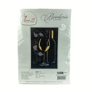 Luca-S Counted Cross Stitch Kit "Bottle of White Wine" 18.5cm x 29cm Moldova - Picture 1 of 3