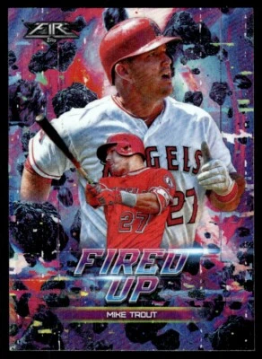 2018 Topps Fire Fired Up Mike Trout Los Angeles Angels #F-1 R39 - Image 1 of 2
