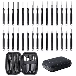30Pcs Terminal Pin Removal Tool Kit Extractor Electrical Wire Connector Release - Picture 1 of 12