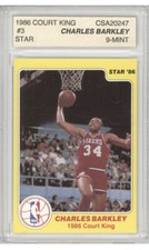 CHARLES BARKLEY CSA 9 1985-86 STAR BASKETBALL #3 ROOKIE COURT KINGS SIXERS HOF
