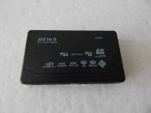 Universal All in 1 Pocket Size USB 2.0 Memory Card Reader Black New - Picture 1 of 8