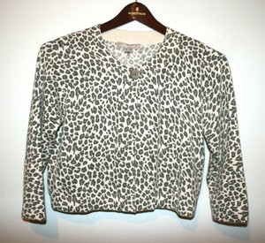leopard print short cardigan