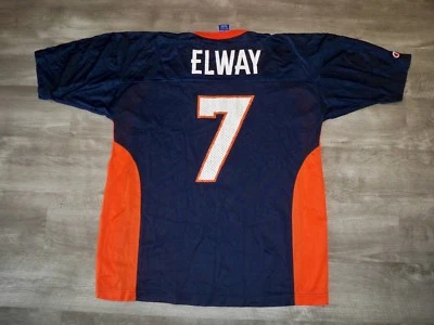Camiseta deportiva de fútbol americano de colección del campeón John Elway Denver Broncos NFL uniforme talla grande 44 Foto 1 de 4