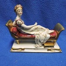 Antique Madame Recamier German Porcelain Lady Marked