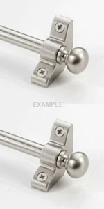 Set 2 NEW Zoroufy "Inspiration" Satin Nickel BRACKETS for 3/8" Stair Runner Rods - Picture 1 of 4