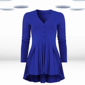 Ex Joe Browns Women's Long Sleeve Jersey Tunic in Blue - Picture 1 of 6