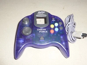 SEGA DREAMCAST 3D2 DREAM FORCE GAME CLEAR PURPLE CONTROLLER WIRED CONTROL - Picture 1 of 2