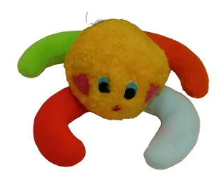 HTF Vintage Playskool 1978 Crap Octopus Colorful Chime Bell Plush Primary Colors - Picture 1 of 6