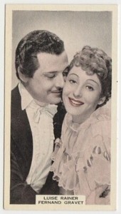 Luise Rainer + Fernand Gravet 1939 A & M Wix Film Favourites Tobacco Card #61