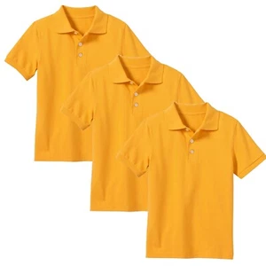 Boy's School Uniform (3 PACK) Short Sleeve Polo Shirt TAGLESS (Sizes, 4-20) NWT - Picture 1 of 54