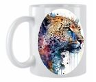 Personalisierter Farbspritzer Jaguar weiß Keramikbecher Kaffee/Tee Geschenkverpackung 