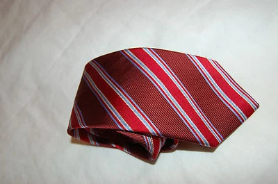 Corbata de seda a rayas rojas Joseph & Lyman  Foto 1 de 4