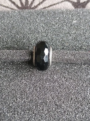 PANDORA: MURANO GLAS CHARM, FACETTIERT, SCHWARZ, *NEU* - Bild 1 von 2