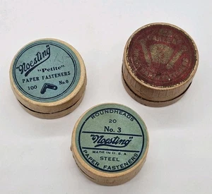 3 paquetes de sujetadores de papel vintage Noesting y hoja de roble barriles de cartón no. 3 Nº 0 - Imagen 1 de 8