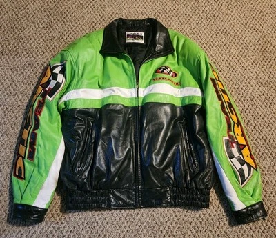 Jaqueta de snowmobile de couro vintage Arctic Cat Arcticwear 2000 - Grande  - Imagem 1 de 4