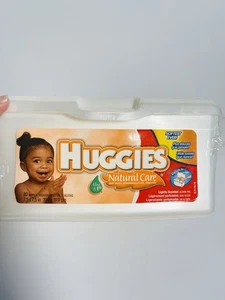 2002 SEALED Huggies Natural Care Baby Wipes 80 Ct Plastic Tub Container - Picture 1 of 7