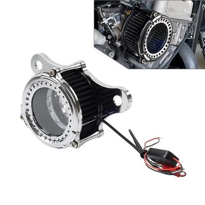 Filtro de aire filtro de admisión con luz para Harley Touring Softail Fat Boy Dyna FXR - Imagen 1 de 4