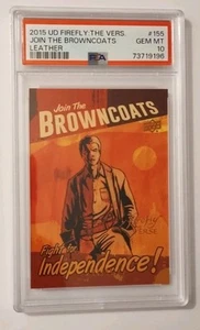 2015 Upper Deck Firefly The Verse Join The Browncoats PSA 10 Leather #/99 - Picture 1 of 4