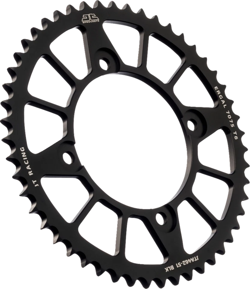 Задняя звездочка JT JTA462.51BLK Aluminum Racelite 98-20 Kawasaki KX 100 - Изображение 1 из 1
