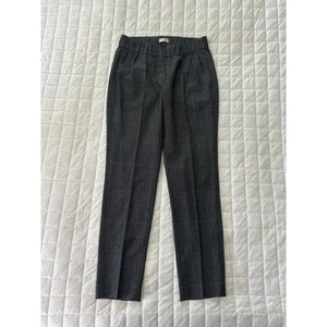 Pantalones para mujer BRUNELLO CUCINELLI grises a cuadros lana rebordear laterales cónicos | 2 - Imagen 1 de 19