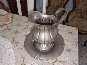 Set Brocca e Vassoio in Argento  – 1.500g – Martellato – Vintage – Made in I - Foto 1 di 4