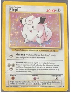 Rare German Clefairy Shadowed Base Set Holo Pokemon Card - Picture 1 of 3