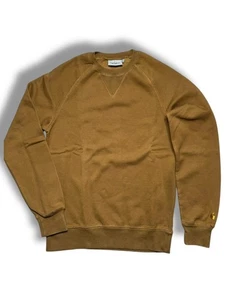 Carhartt WIP Sweatshirt XS Brown Crew Neck Jumper Pullover Workwear Casual - Picture 1 of 11