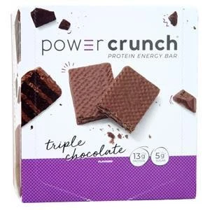 Power Crunch蛋白能量棒三巧克力12巴 — 第 1/1 张图片
