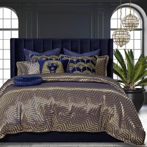 Davinci Cairo Quilt Cover Set Gold - Picture 1 of 9