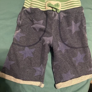 Mini Biden Boys 7Y Shorts Blue Stars Elastic Waist 2 Ft Pockets 1 Back Pkt - Picture 1 of 8