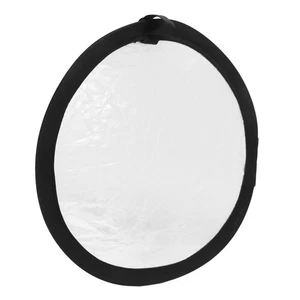 11.8 Inch 2 In 1 Portable Light Reflector Mini Silver And White Collapsible - Picture 1 of 12