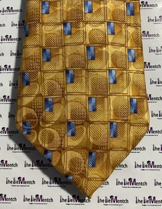 JOS. A. BANK Vintage Silk Yellow Checkered Design Tie 3.75”(New Without Tags) - Picture 1 of 3