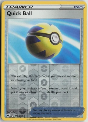 Quick Ball 179/202 Uncommon SWSH01: Sword & Shield Base Set NM Reverse Holo - Image 1 of 2