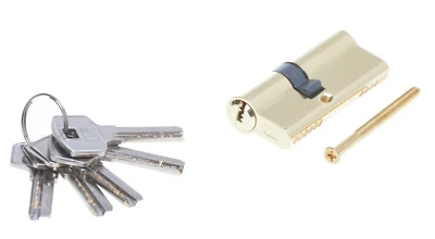 Aqbau® Schließzylinder Profilzylinder 35/55 Messing inkl. 5 Schlüssel