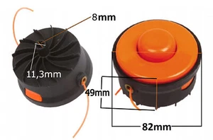 Bobina filo M8 per tagliaerba elettrico Grizzly ERT450 decespugliatore - Foto 1 di 2