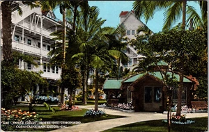 Inner Court Hotel Del Coronado Coronado San Diego California Postcard - Picture 1 of 2